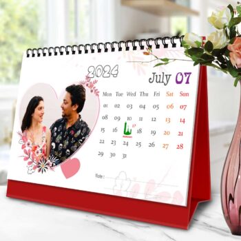 2024 Personalized Desktop Calendar | Table top Photo Calendar | 9 x 6 Inches Horizontal Design 12 23