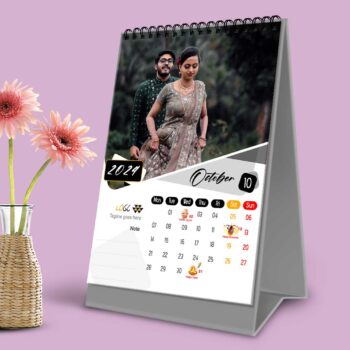 2024 Personalized Desktop Calendar | Table top Photo Calendar | 9 x 6 Inches Vertical Design 01 26