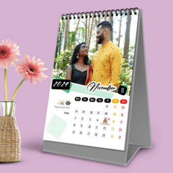 2024 Personalized Desktop Calendar | Table top Photo Calendar | 9 x 6 Inches Vertical Design 01 27
