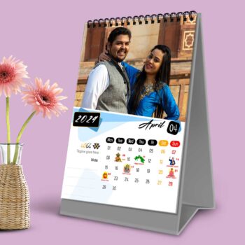 2024 Personalized Desktop Calendar | Table top Photo Calendar | 9 x 6 Inches Vertical Design 01 20