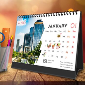 2026 Personalized Desktop Calendar | Table top Photo Calendar | 9 x 6 Inches Horizontal Design 11