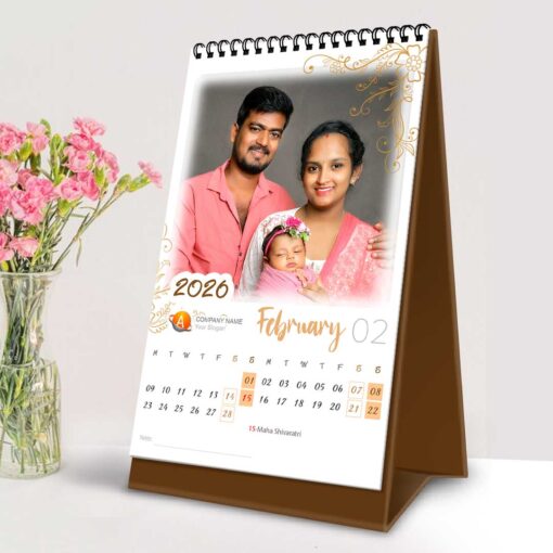 2026 Personalized Desktop Calendar | Table top Photo Calendar | 6 x 4 Inches Vertical Design 01 - Image 5