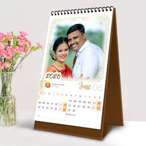 2026 Personalized Desktop Calendar | Table top Photo Calendar | 6 x 4 Inches Vertical Design 01 - Image 9