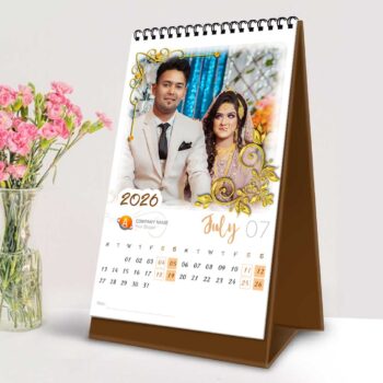 2026 Personalized Desktop Calendar | Table top Photo Calendar | 6 x 4 Inches Vertical Design 01 9