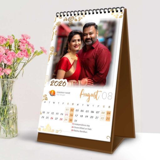 2026 Personalized Desktop Calendar | Table top Photo Calendar | 6 x 4 Inches Vertical Design 01 - Image 11