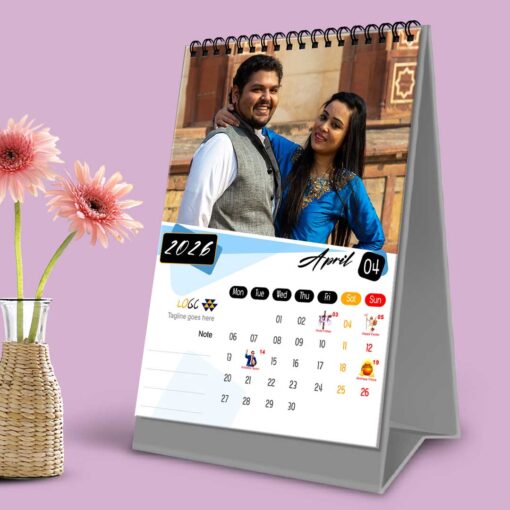 2026 Personalized Desktop Calendar | Table top Photo Calendar | 9 x 6 Inches Vertical Design 01 - Image 6