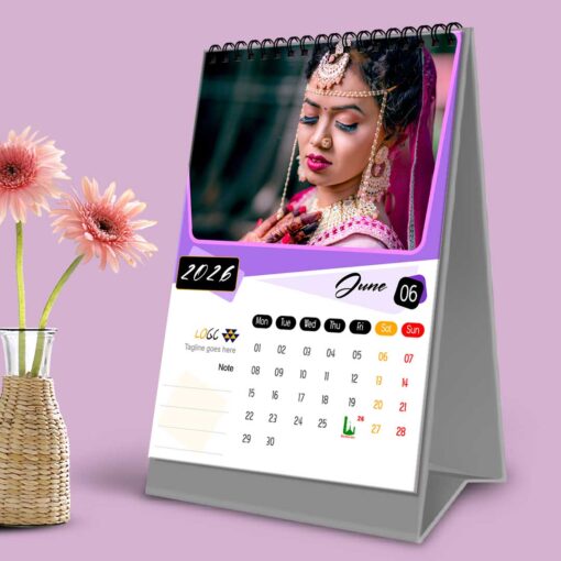 2026 Personalized Desktop Calendar | Table top Photo Calendar | 9 x 6 Inches Vertical Design 01 - Image 8