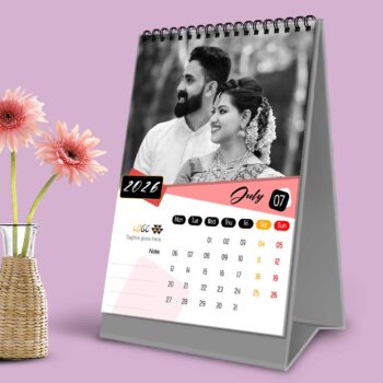 2026 Personalized Desktop Calendar | Table top Photo Calendar | 9 x 6 Inches Vertical Design 01 8