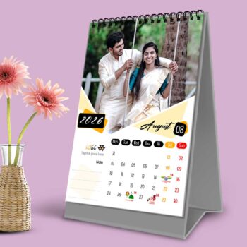 2026 Personalized Desktop Calendar | Table top Photo Calendar | 9 x 6 Inches Vertical Design 01 9