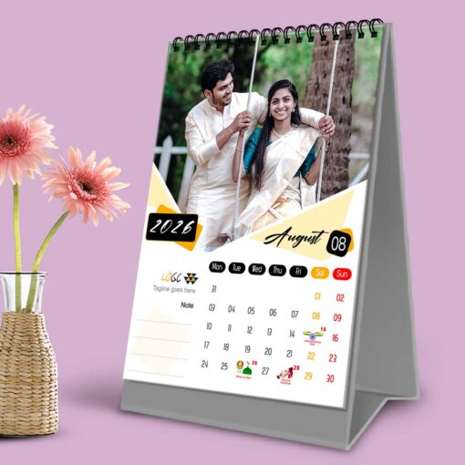 2026 Personalized Desktop Calendar | Table top Photo Calendar | 9 x 6 Inches Vertical Design 01 - Image 10