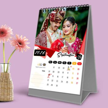 2026 Personalized Desktop Calendar | Table top Photo Calendar | 9 x 6 Inches Vertical Design 01 10