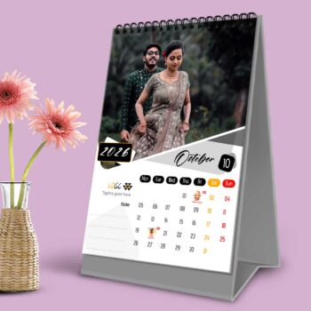 2026 Personalized Desktop Calendar | Table top Photo Calendar | 9 x 6 Inches Vertical Design 01 11