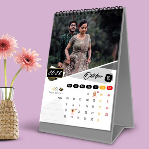 2026 Personalized Desktop Calendar | Table top Photo Calendar | 9 x 6 Inches Vertical Design 01 - Image 12