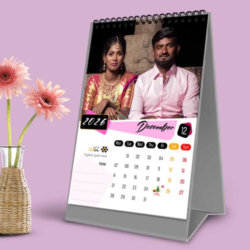 2026 Personalized Desktop Calendar | Table top Photo Calendar | 9 x 6 Inches Vertical Design 01 - Image 14