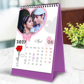 2027 Personalized Desktop Calendar |Table top Photo Calendar | 7 x 5 Inches Vertical Design 01 - Image 6