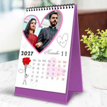 2027 Personalized Desktop Calendar |Table top Photo Calendar | 7 x 5 Inches Vertical Design 01 - Image 13