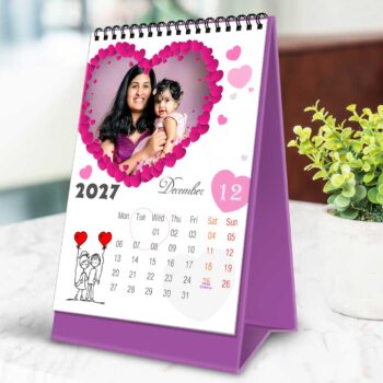 2027 Personalized Desktop Calendar |Table top Photo Calendar | 7 x 5 Inches Vertical Design 01 - Image 14