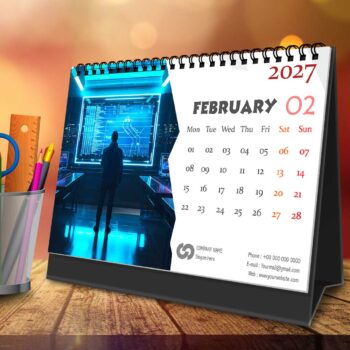 2027 Personalized Desktop Calendar | Table top Photo Calendar | 9 x 6 Inches Horizontal Design 11 - Image 4