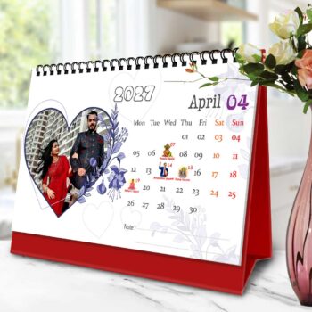 2027 Personalized Desktop Calendar | Table top Photo Calendar | 9 x 6 Inches Horizontal Design 12 - Image 6
