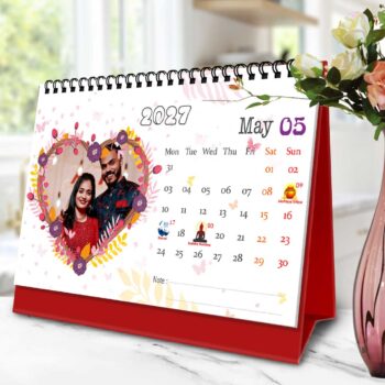 2027 Personalized Desktop Calendar | Table top Photo Calendar | 9 x 6 Inches Horizontal Design 12 - Image 7