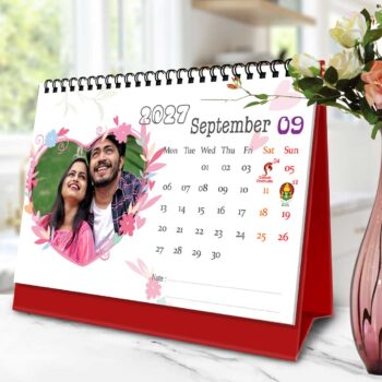 2027 Personalized Desktop Calendar | Table top Photo Calendar | 9 x 6 Inches Horizontal Design 12 - Image 11