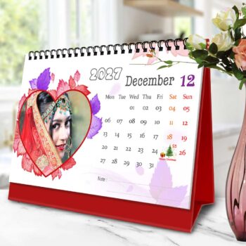 2027 Personalized Desktop Calendar | Table top Photo Calendar | 9 x 6 Inches Horizontal Design 12 - Image 14