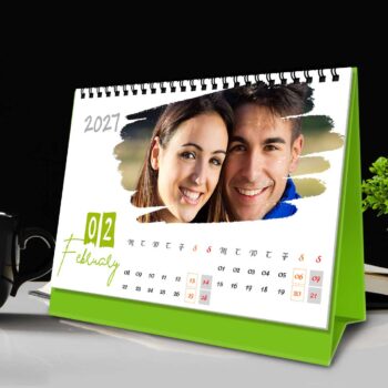2027 Personalized Desktop Calendar | Table top Photo Calendar | 6 x 4 Inches Horizontal Design 01 - Image 4