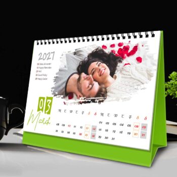 2027 Personalized Desktop Calendar | Table top Photo Calendar | 6 x 4 Inches Horizontal Design 01 - Image 5