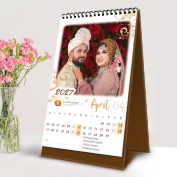 2027 Personalized Desktop Calendar | Table top Photo Calendar | 6 x 4 Inches Vertical Design 01 - Image 6