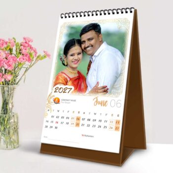 2027 Personalized Desktop Calendar | Table top Photo Calendar | 6 x 4 Inches Vertical Design 01 - Image 8