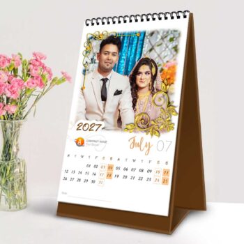 2027 Personalized Desktop Calendar | Table top Photo Calendar | 6 x 4 Inches Vertical Design 01 - Image 9