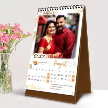 2027 Personalized Desktop Calendar | Table top Photo Calendar | 6 x 4 Inches Vertical Design 01 - Image 10