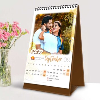 2027 Personalized Desktop Calendar | Table top Photo Calendar | 6 x 4 Inches Vertical Design 01 - Image 11