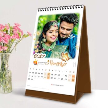 2027 Personalized Desktop Calendar | Table top Photo Calendar | 6 x 4 Inches Vertical Design 01 - Image 13