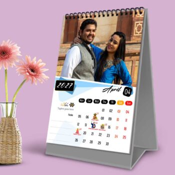 2027 Personalized Desktop Calendar | Table top Photo Calendar | 9 x 6 Inches Vertical Design 01 - Image 6