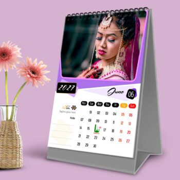 2027 Personalized Desktop Calendar | Table top Photo Calendar | 9 x 6 Inches Vertical Design 01 - Image 8