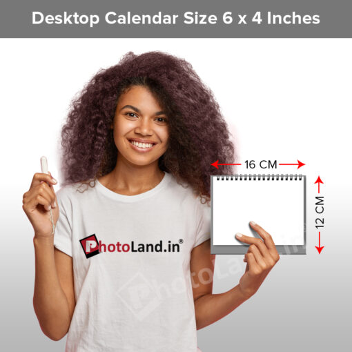 2024 Personalized Desktop Calendar | Table top Photo Calendar | 6 x 4 Inches Horizontal Design 01 2