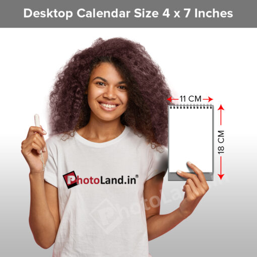 2024 Personalized Desktop Calendar | Table top Photo Calendar | 6 x 4 Inches Vertical Design 01 2