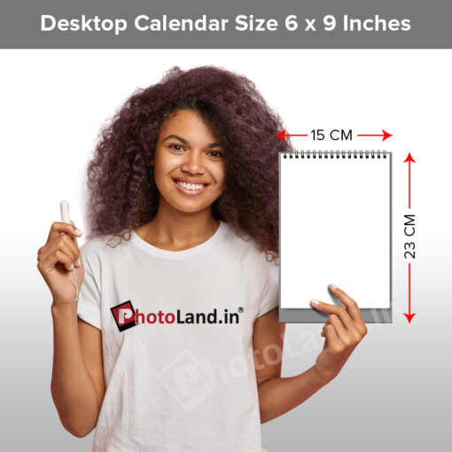 2024 Personalized Desktop Calendar | Table top Photo Calendar | 9 x 6 Inches Vertical Design 01 2
