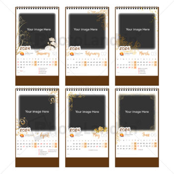 2024 Personalized Desktop Calendar | Table top Photo Calendar | 6 x 4 Inches Vertical | Bulk order Design 01 8