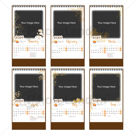 2024 Personalized Desktop Calendar | Table top Photo Calendar | 6 x 4 Inches Vertical | Bulk order Design 01 4