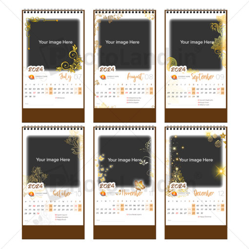 2024 Personalized Desktop Calendar | Table top Photo Calendar | 6 x 4 Inches Vertical | Bulk order Design 01 3