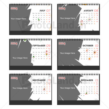 2024 Personalized Desktop Calendar | Table top Photo Calendar | 9 x 6 Inches Horizontal | Bulk order Design 11 7