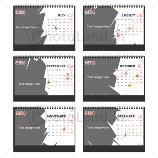 2024 Personalized Desktop Calendar | Table top Photo Calendar | 9 x 6 Inches Horizontal | Bulk order Design 11 3