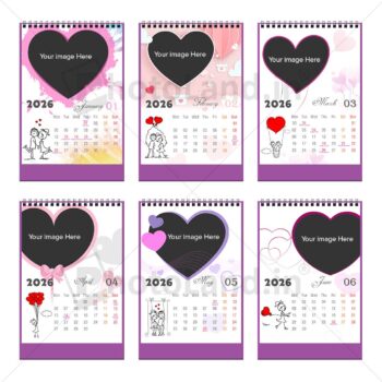 2026 Personalized Desktop Calendar |Table top Photo Calendar | 7 x 5 Inches Vertical | Bulk order Design 01 1