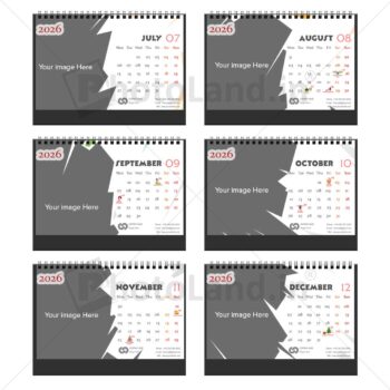 2026 Personalized Desktop Calendar | Table top Photo Calendar | 9 x 6 Inches Horizontal | Bulk order Design 11 2