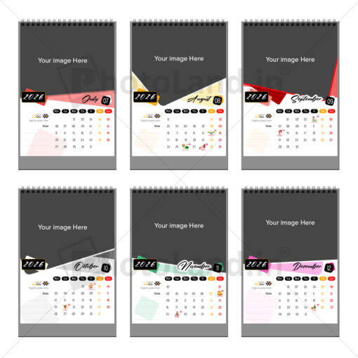 2026 Personalized Desktop Calendar | Table top Photo Calendar | 9 x 6 Inches Vertical | Bulk order Design 01 - Image 3