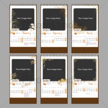 Alternative view of 2027 Personalized Desktop Calendar | Table top Photo Calendar | 6 x 4 Inches Vertical | Bulk order Design 01
