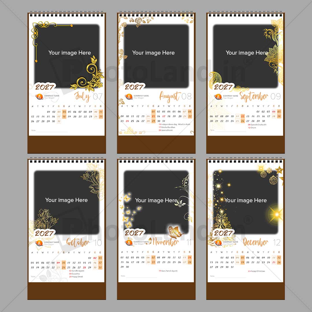 2027 Personalized Desktop Calendar | Table top Photo Calendar | 6 x 4 Inches Vertical | Bulk order Design 01 - Image 3