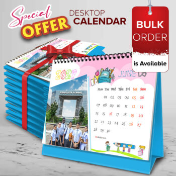 2027 Personalized Desktop Calendar | Table top Photo Calendar | 7 x 5 Inches Horizontal | Bulk order Design 01
